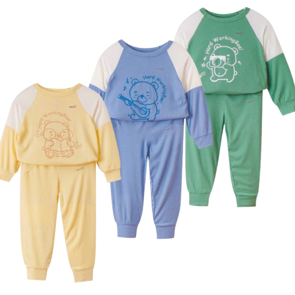 Bons99 Riley Bamboo Long Sleeves and Pajamas Set