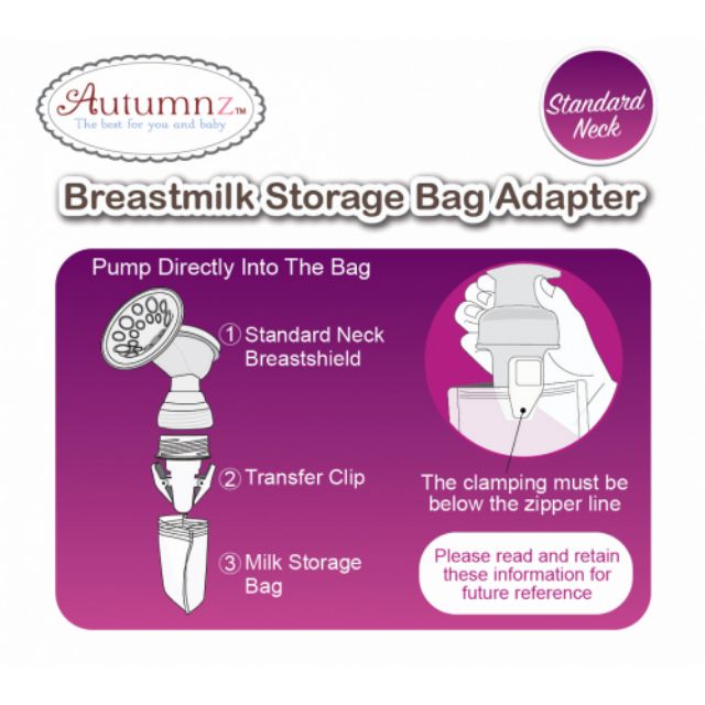 Autumnz Breastmilk Storage Bag Adapter