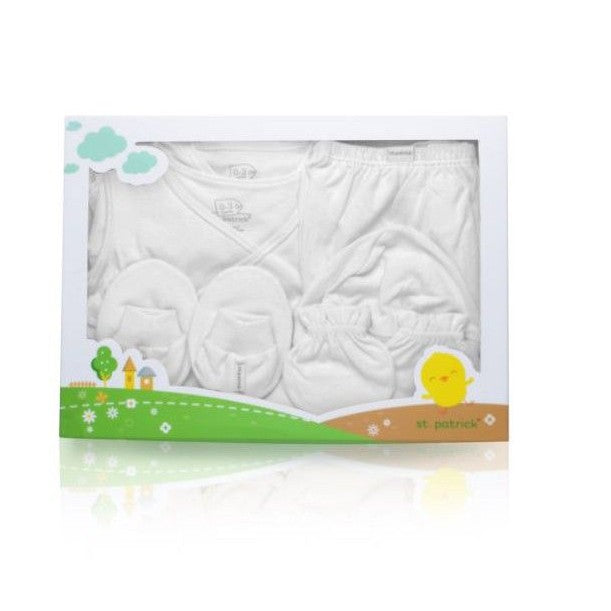 St. Patrick Newborn Gift Set (White/Pink/Blue)
