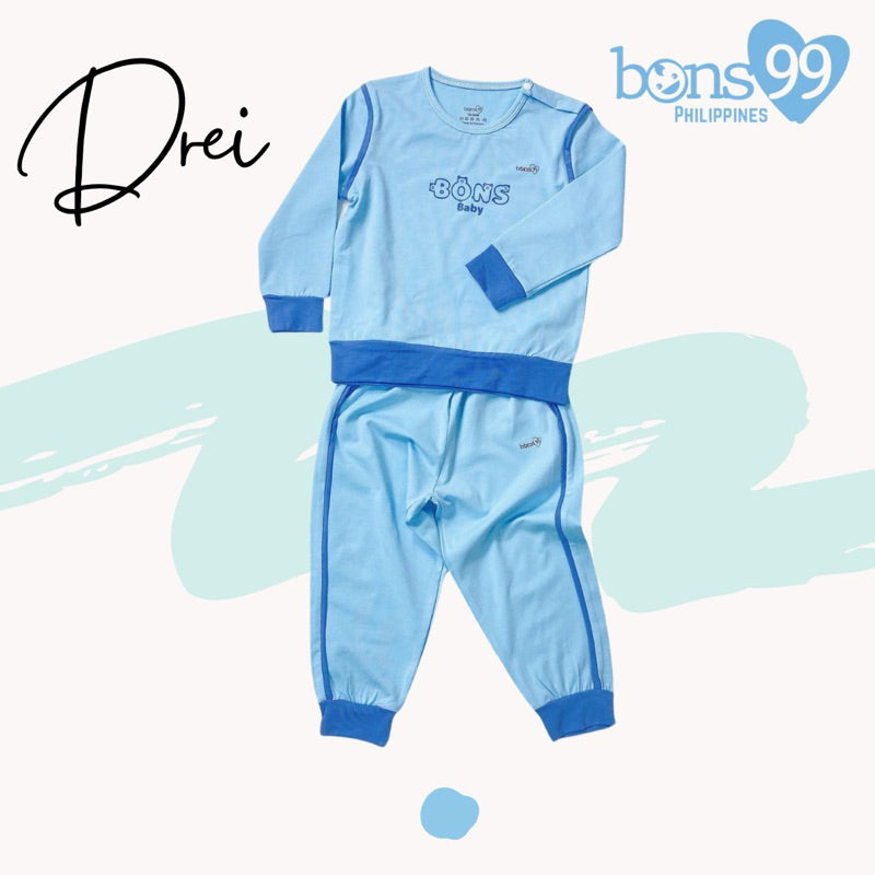 Bons99 Drei Bamboo Long Sleeves and Pajamas Set