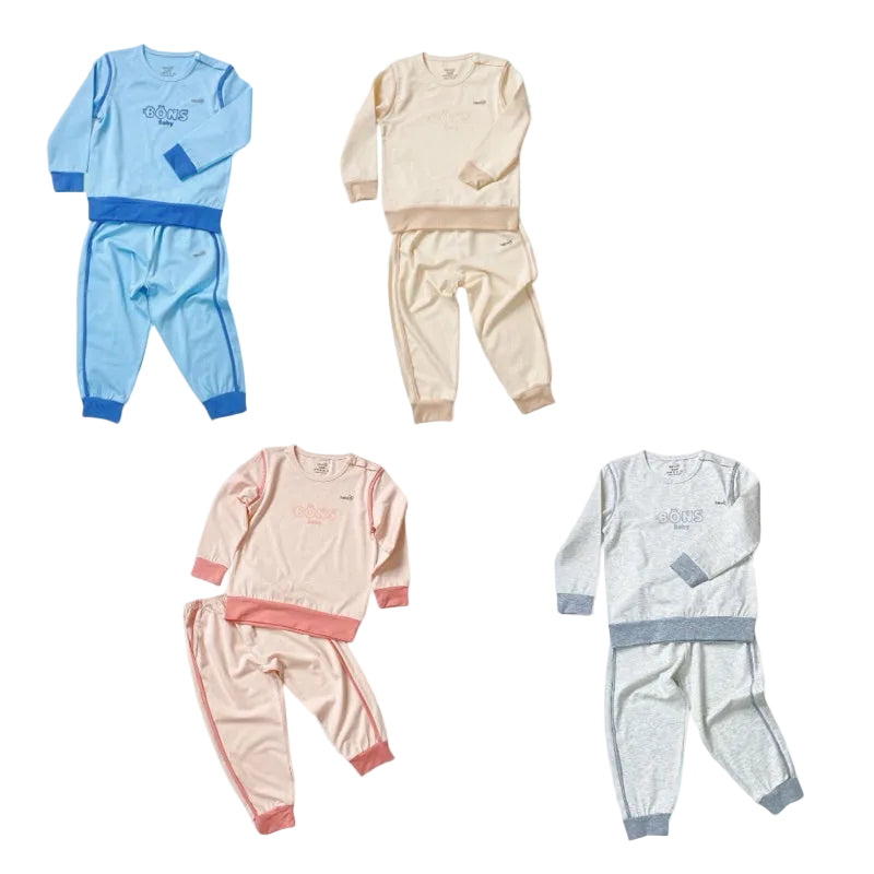 Bons99 Drei Bamboo Long Sleeves and Pajamas Set
