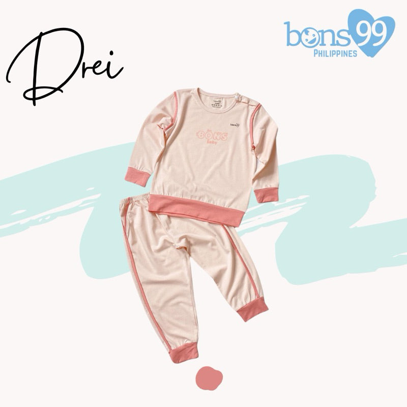 Bons99 Drei Bamboo Long Sleeves and Pajamas Set
