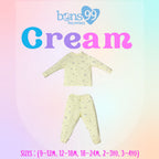 Bons99 Cream Bamboo Long Sleeves and Pajamas