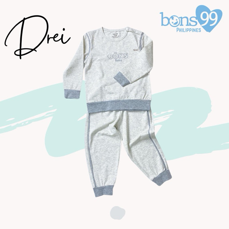 Bons99 Drei Bamboo Long Sleeves and Pajamas Set