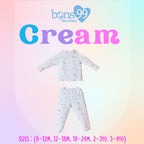 Bons99 Cream Bamboo Long Sleeves and Pajamas