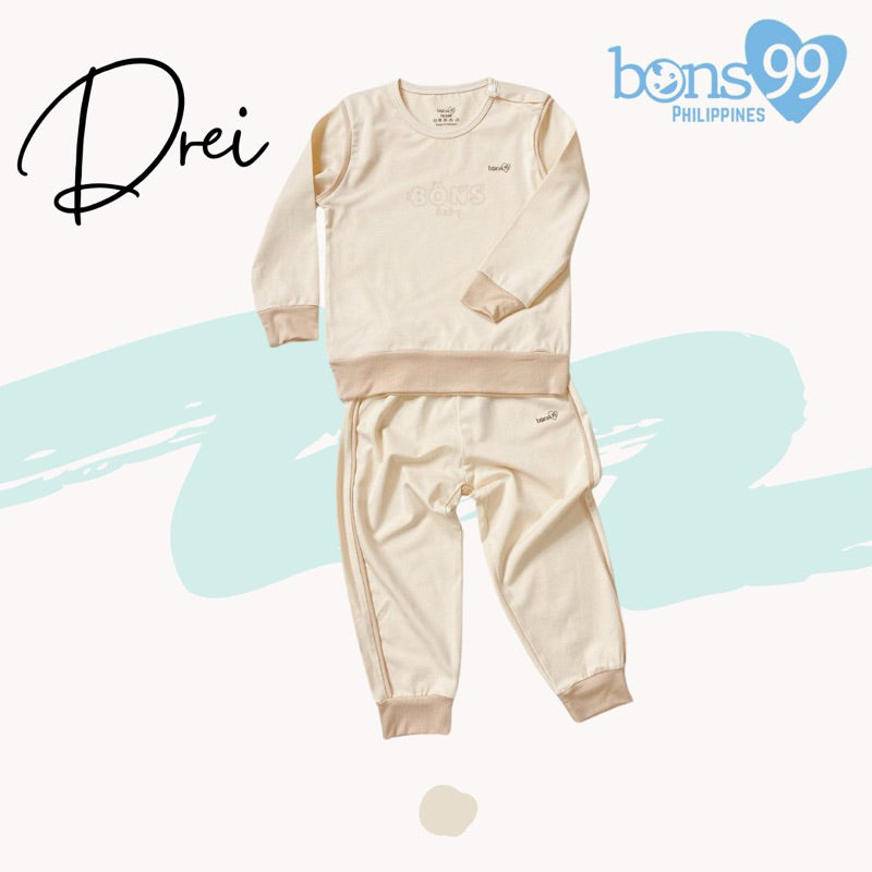 Bons99 Drei Bamboo Long Sleeves and Pajamas Set