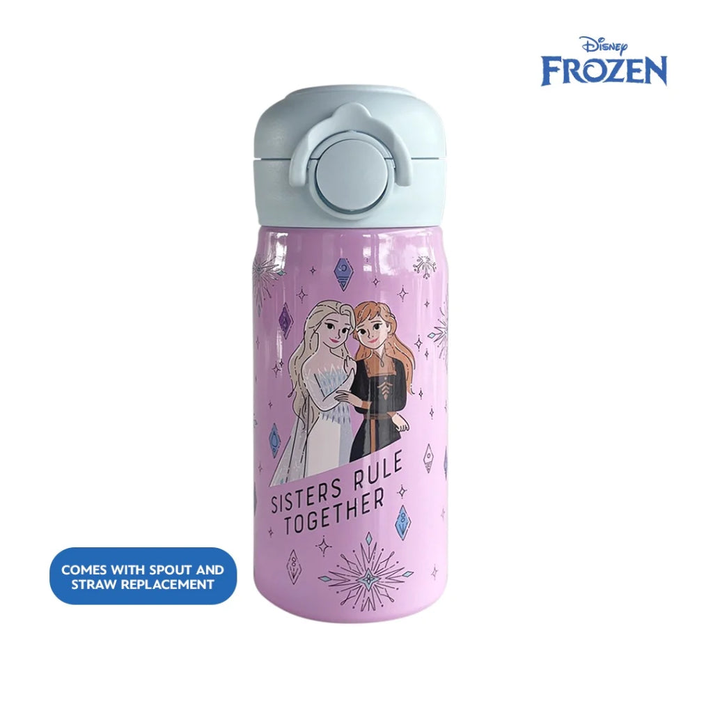 Totsafe Disney Kids Double Wall Stainless Steel Insulated Sippy Bottle 350mL extra sippy & straw