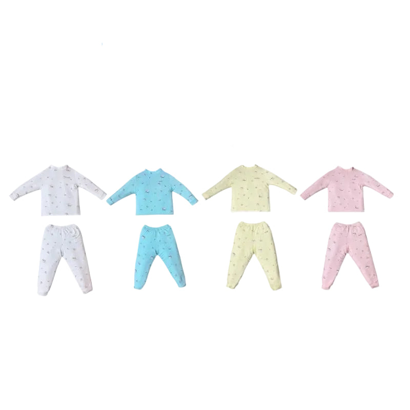 Bons99 Cream Bamboo Long Sleeves and Pajamas