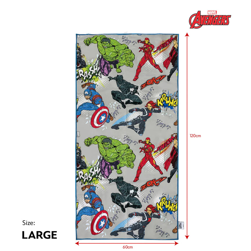 New! Totsafe Disney Marvel Quick Dry Microfiber Towels For Boys