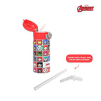 Totsafe Marvel Avengers Kids Stainless Insulated Water Bottle 350mL (w/extra straw)
