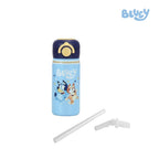 Totsafe Bluey Kids Stainless Steel Insulated Sippy Bottle 350mL (with extra sippy & straw replacemen