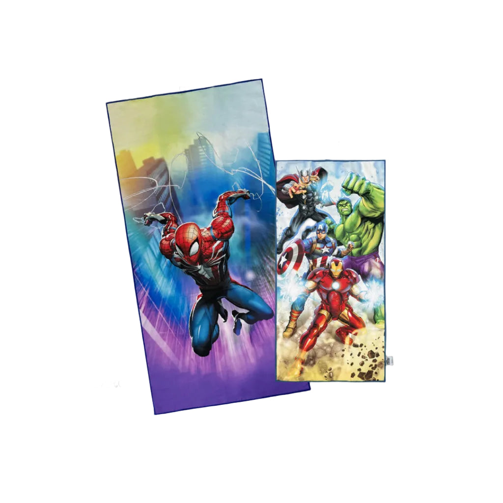 New! Totsafe Disney Marvel Quick Dry Microfiber Towels For Boys