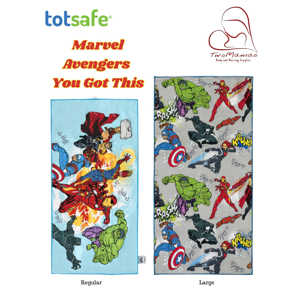 New! Totsafe Disney Marvel Quick Dry Microfiber Towels For Boys