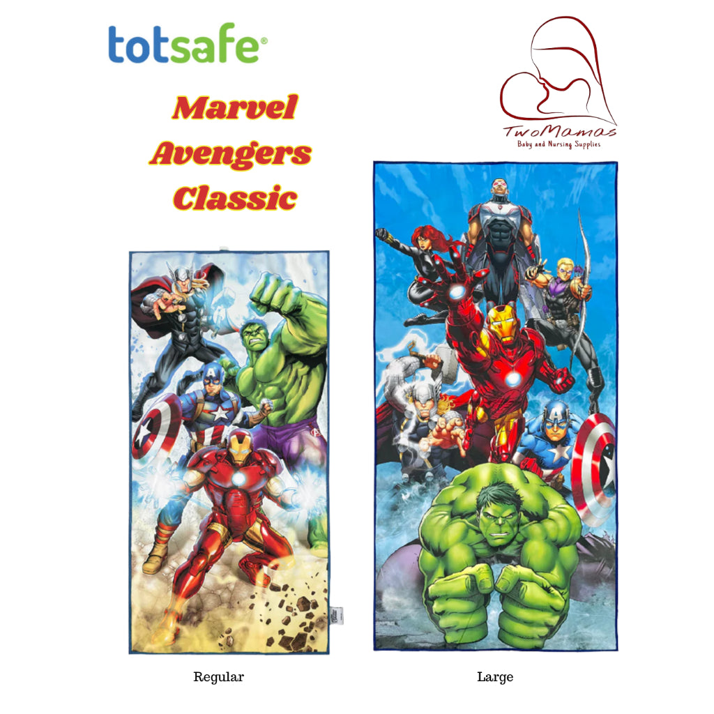 New! Totsafe Disney Marvel Quick Dry Microfiber Towels For Boys