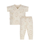 St. Patrick Organic Cats and Dogs Design Tie-Side Short Sleeves and Pajamas Set