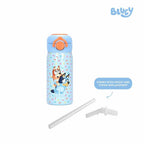 Totsafe Bluey Kids Stainless Steel Insulated Sippy Bottle 350mL (with extra sippy & straw replacemen