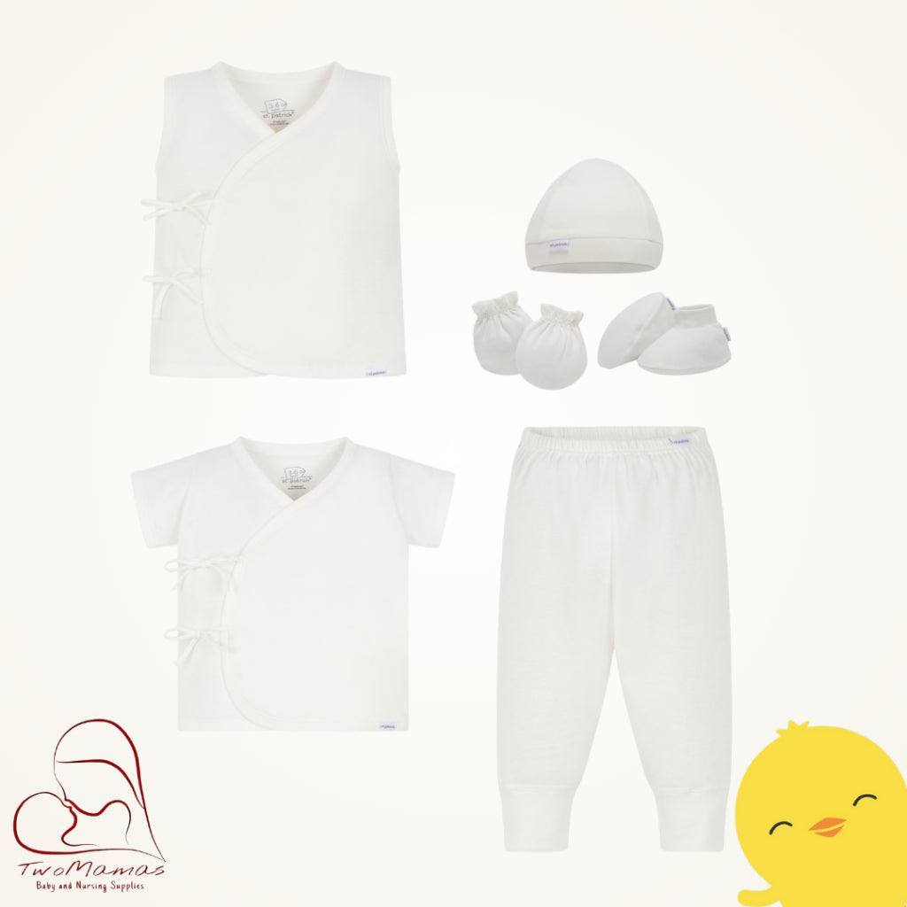 St. Patrick Newborn Gift Set (White/Pink/Blue)