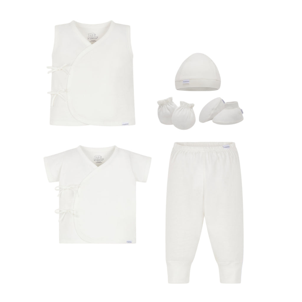 St. Patrick Newborn Gift Set (White/Pink/Blue)