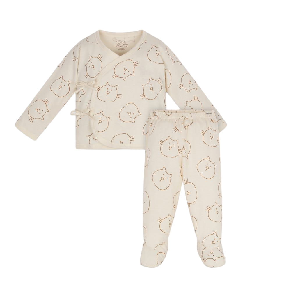 St. Patrick Tie Side Long Sleeves ORGANIC (2's) Cats and Dogs