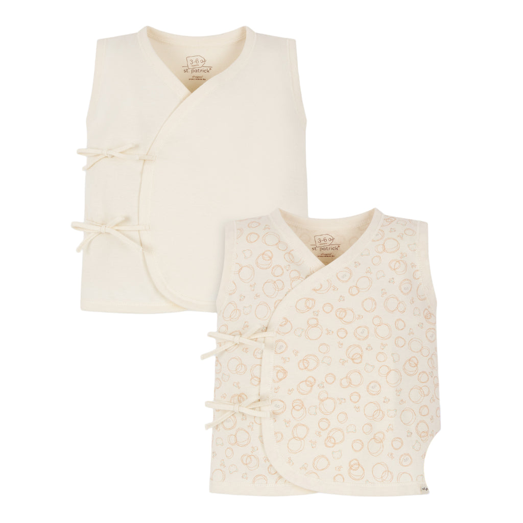 St. Patrick New Collection Bear & Chick Scribbles Organic Tieside Sleeveless