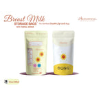 Autumnz - Double ZipLock Breastmilk Storage Bag (28 bags) with THERMAL SENSOR *3.5oz* (SUNFLOWER)