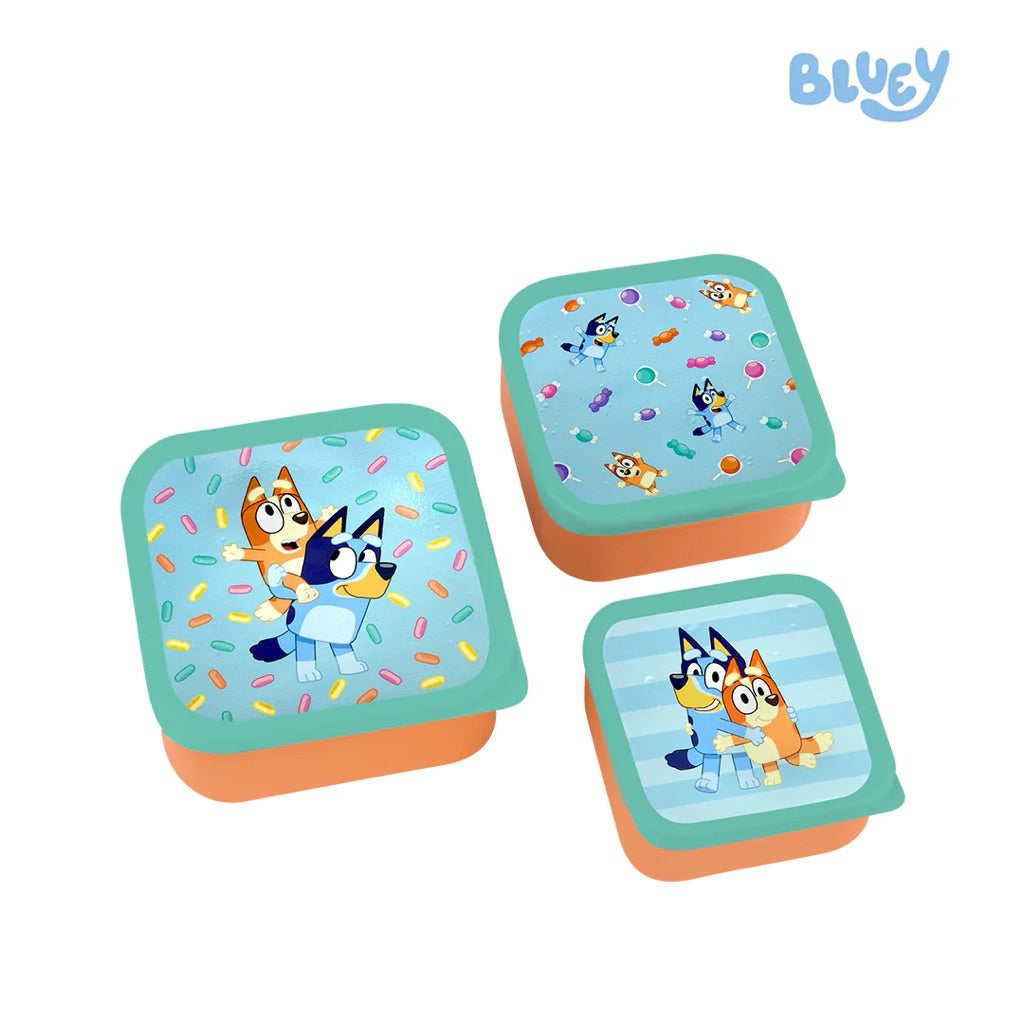 NEW DESIGN Totsafe Bluey 3-pc Snack Box Set