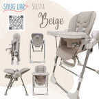 Snug Lab Siesta Swing High Chair (Auto Swing and with Music)